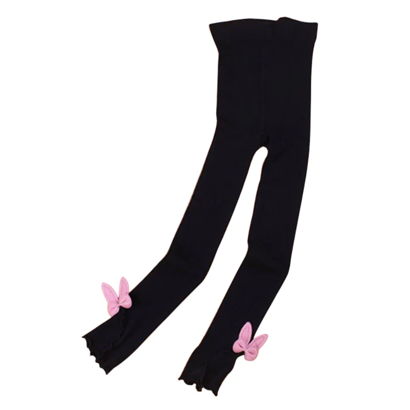 Эластичные лосины Брюки для девочек; детские брюки ярких цветов - Цвет: Черный