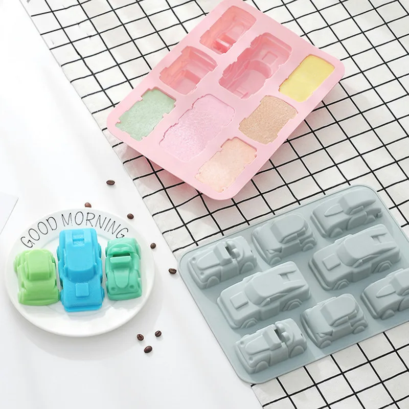 

1pc Cars Silicone Fondant Cake Mold DIY Muffin Soap Chocolate Mold Ice Cube Tray Ice Cream Maker