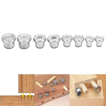 

8pcs 6/8/10/12mm Woodworking Dowel Centers Tenon Alignment Tools Points Marker Solid Dowel Pins Center Point Set Wood Working