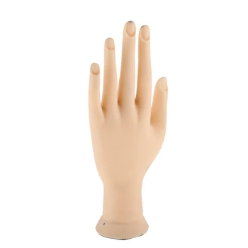 

1pcs Reusable Soft Fake Finger Practice Hand Manicure Nail Art Training Tool Show Display Model Stand High Quality
