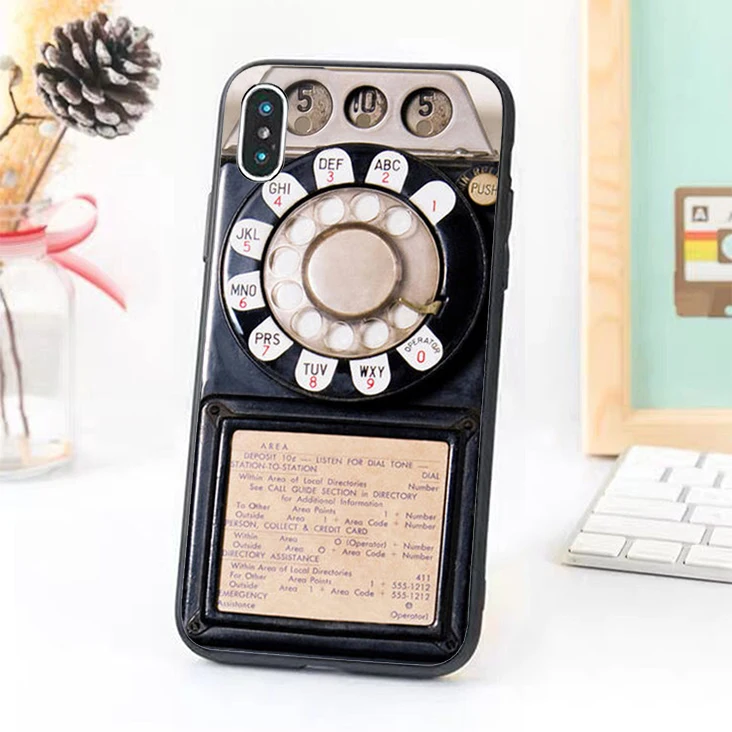 Bernandez 5 5S SE 6 6S TPU чехол для телефона iPhone 7 8 Plus X Xs Max XR Ретро винтажный Payphone |
