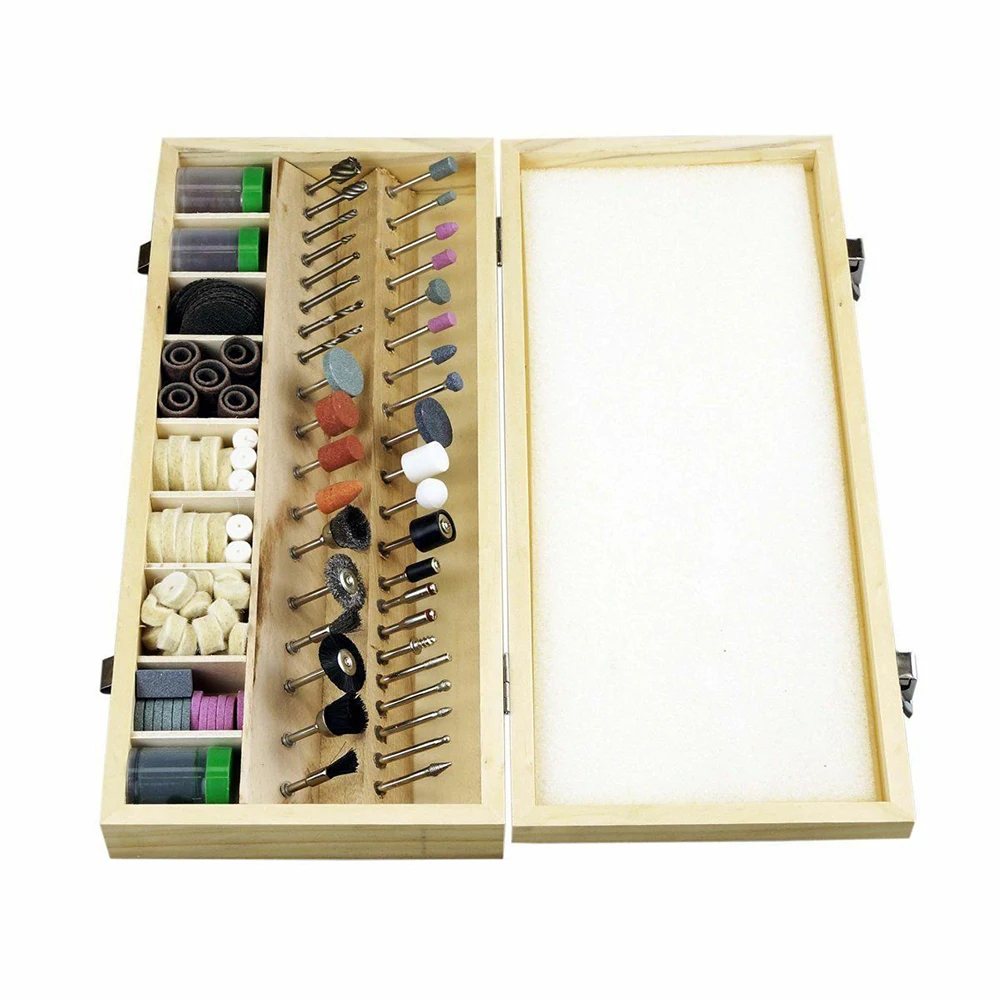 228Pcs Rotary Tool Accessories Kit Metal Wood Grinding Sanding Polishing Used In Micro-Electronic Devices And Other Industries 228Pcs Rotary Tool Accessories Kit Metal Wood Grinding Sanding Polishing Used In Micro-Electronic Devices And Other Industries