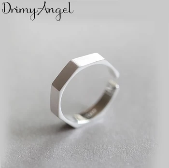 

Bohemian Vintage 925 Sterling Silver Hexagon Rings For Women Men Engagement Rings Girls Party Gifts Anillos 2020