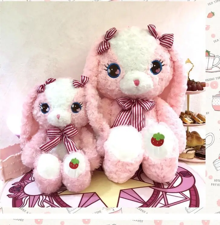 

To Send His Girlfriend Birthday Gift GIRL'S Heart Powder Meng Leader cao mei bear Cake Rabbit Doll Plush Doll