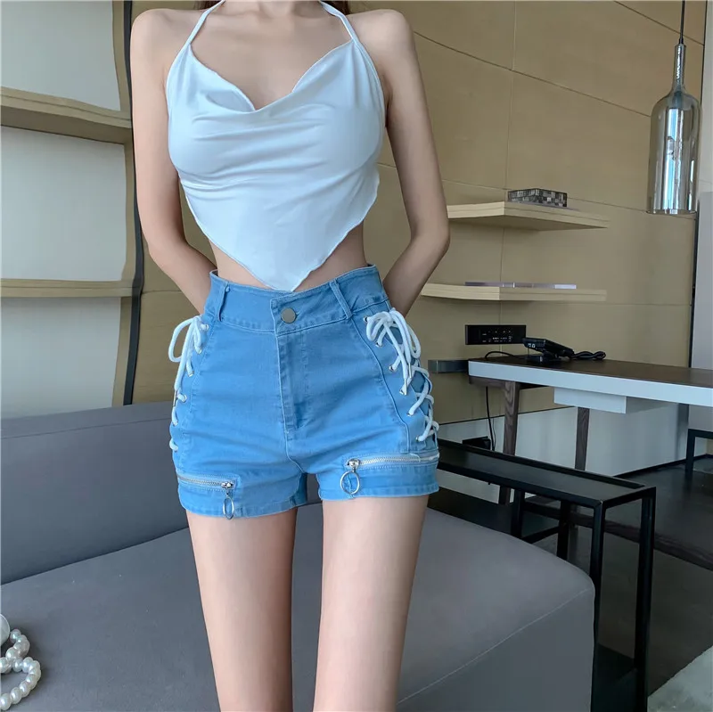 21 Style Sexy Vintage Strappy Y2K Halter Crop Top Women Summer 90s Backless Cami Tops Tees Ladies Fashion Fitness Camisole Party corset t shirt