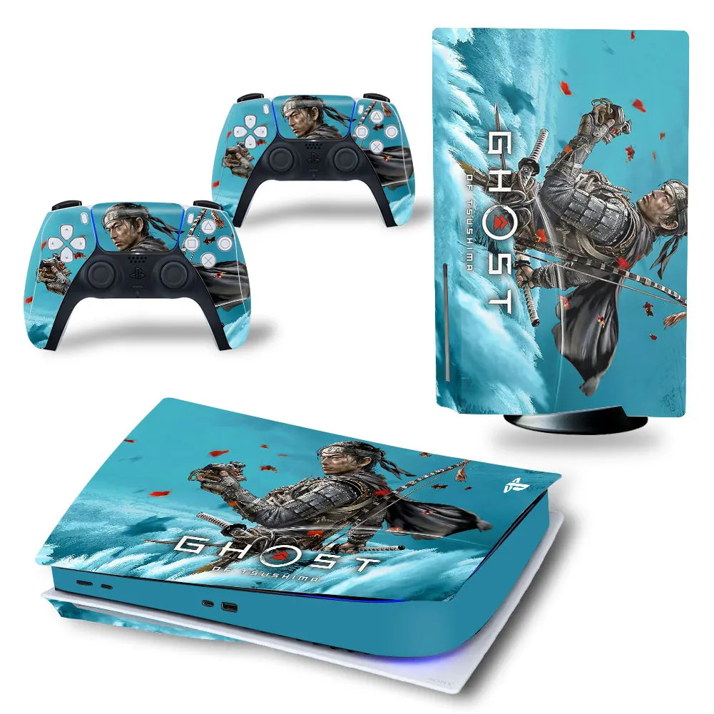 Sticker PS5 Gun Rouge, Autocollant Playstation 5 Déco, Console et Manette, Edition Standard
