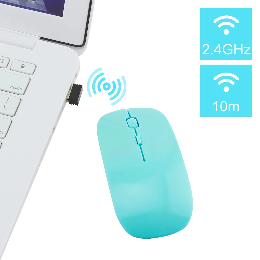 Wireless Computer Mouse Optical Ultra Thin Small Portable USB Mause Pink Blue Ergonomic Office Gaming 3D Mice For PC Laptop Mac Wireless Computer Mouse Optical Ultra Thin Small Portable USB Mause Pink Blue Ergonomic Office Gaming 3D Mice For PC Laptop Mac