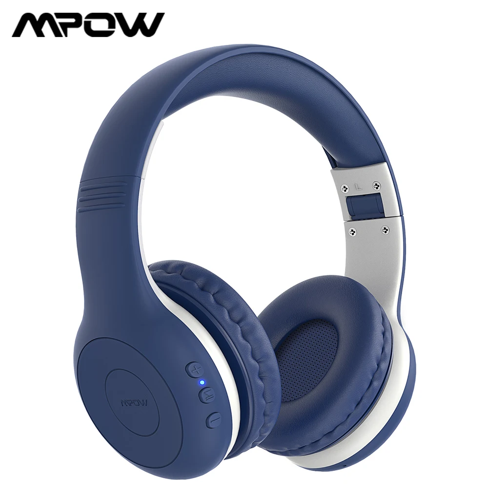 Mpow CH6 Plus Kids Headphones Wireless Bluetooth 5 0 Foldable Over ear Headset with Mic 16H Playing time for Kids Teens Study