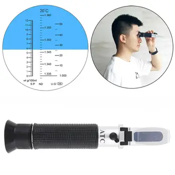 

Hand Held 0-12g Adjustable Urine Specific Gravity Refractometer with Pipet and Mini Screw Driver Support Manual Focusing