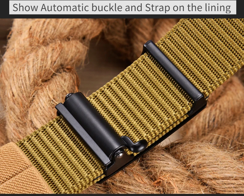 holeless belt Men's Belt Army Outdoor Sports Luxury Designer Automatic Buckle Male Military Tactical Belts High Quality Nylon Canvas Waistband tiger belt