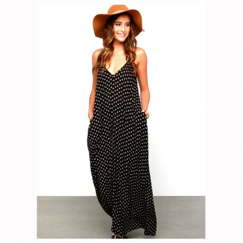 Простая женская летняя обувь черного цвета в стиле бохо платье свободного кроя