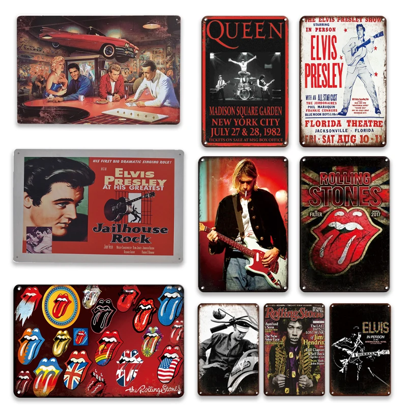 

Vintage Pop Music Poster Metal Plates Sweet Home Wall Decorative Plaques Personalized Souvenir Gifts Bedroom Wall Decor Signs