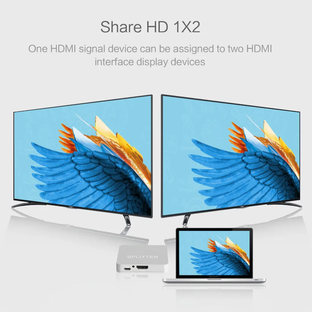 4K HDMI конвертер HDMI адаптер 1 Вход 2 Выход Разделитель с мультимедийным интерфейсом высокой четкости Переключатель HDMI концентратор Поддержка 4K3D 1080p для XBOX360 PS3/4/5 HDMI кабель