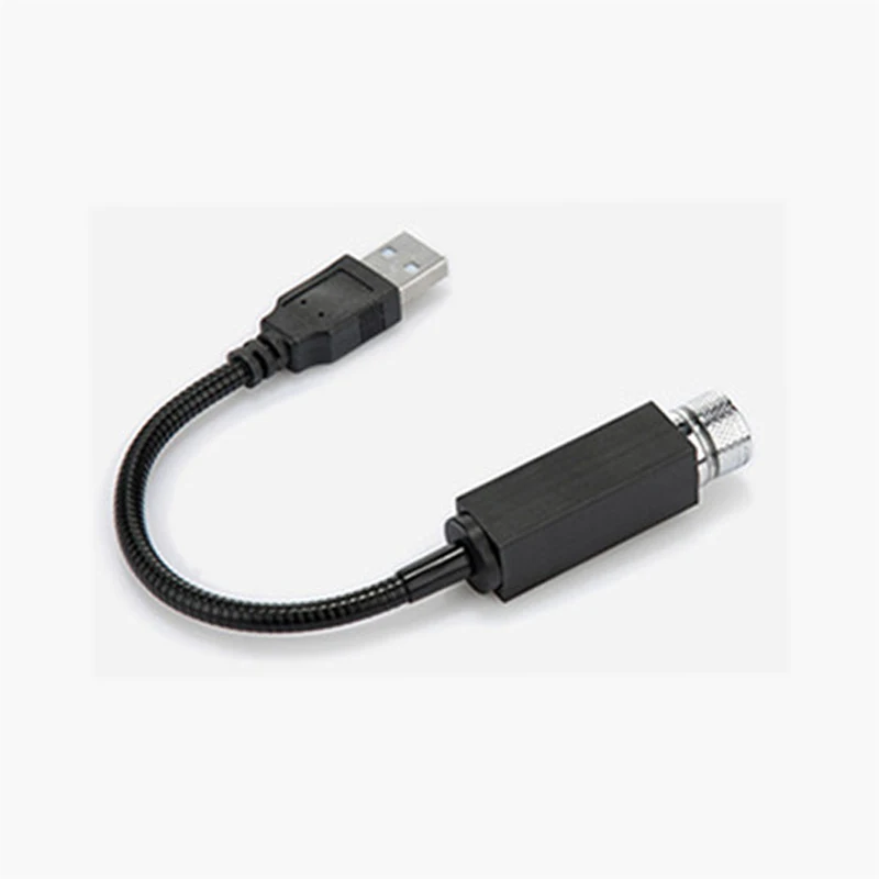 Горячий автомобильный атмосферный светильник USB звездное небо лампа украшение звезда Потолочный проекционный светильник лазер USB крыша интерьерный автомобильный светильник - Испускаемый цвет: Black