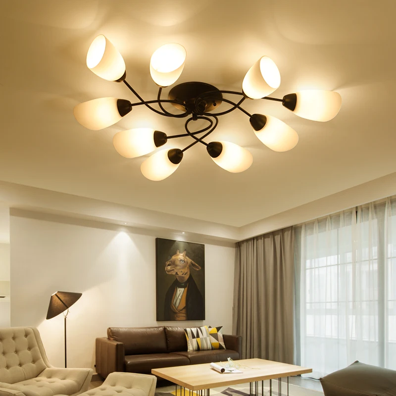 

LED Ceiling Light Modern Lamp Living Room Lighting Fixture Bedroom Kitchen Surface Mount Flush Panel