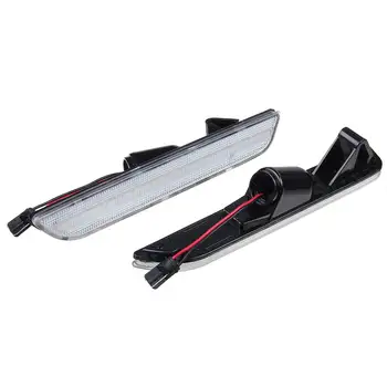 

Pair Rear Side Marker Lights Clear Lens Red LED 3D Lamp For Ford Mustang 2010-2014