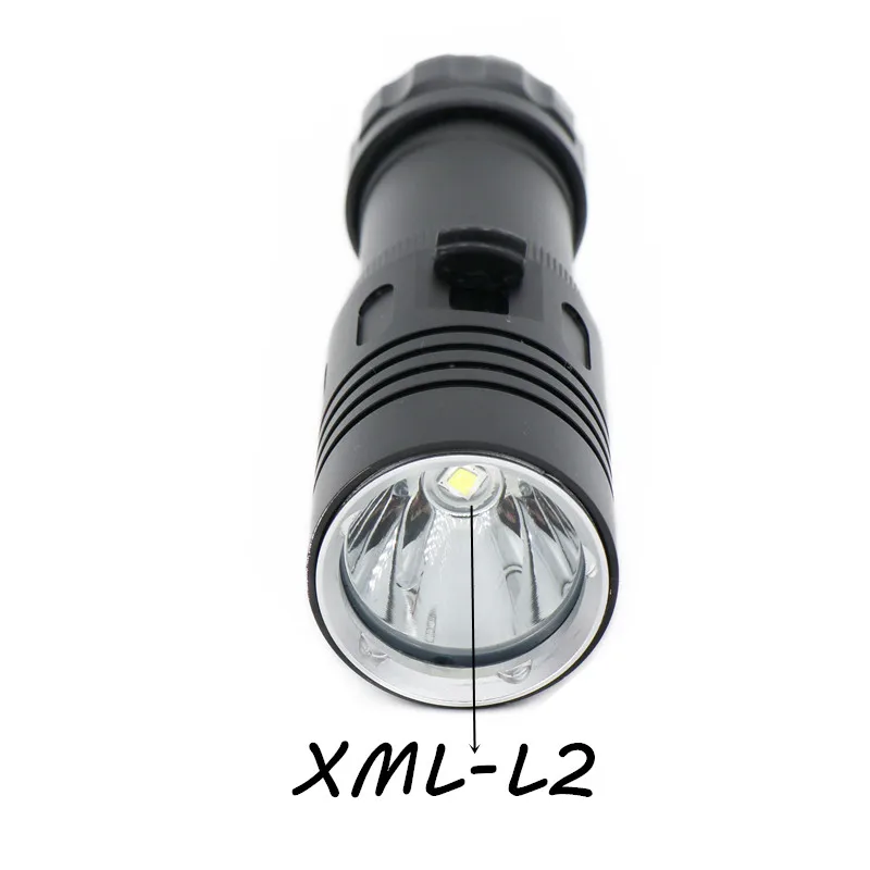 XML-L2 светодиодный фонарик мини портативный Дайвинг Водонепроницаемый морской Фонарь 18650 или 26650 фонарь с батареей