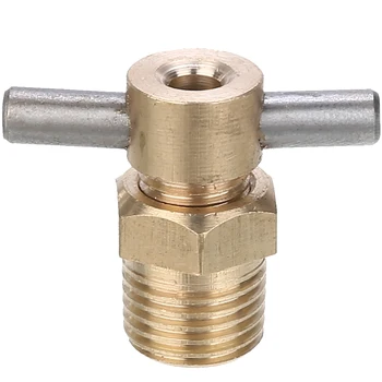 

1pc Brass Drain Valve 1/4 Inch NPT 12mm Diameter For Air Compressor Tank Replacement Part