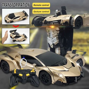 

Rc Transformer 2 in 1 RC Car Driving Sports Cars drive Transformation Robots Models Remote Control Car RC Fighting Toy Gift