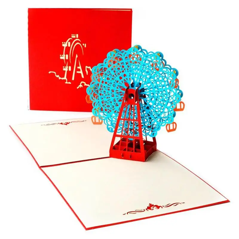  Christmas LED Light Music 3D Stereo Greeting Cards Postcard Deer Paper-cut Craft Carving Christmas  - 4.00027E+12