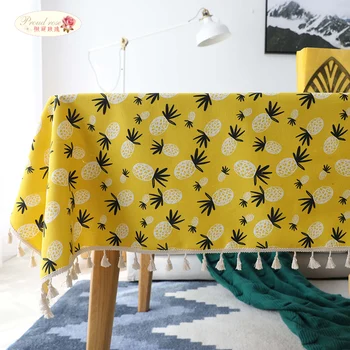 

Proud Rose Simple Cotton Linen Table Cloth Table Runner Table Mat Tablecloth Creative Pineapple Printed Tea Table Cloth