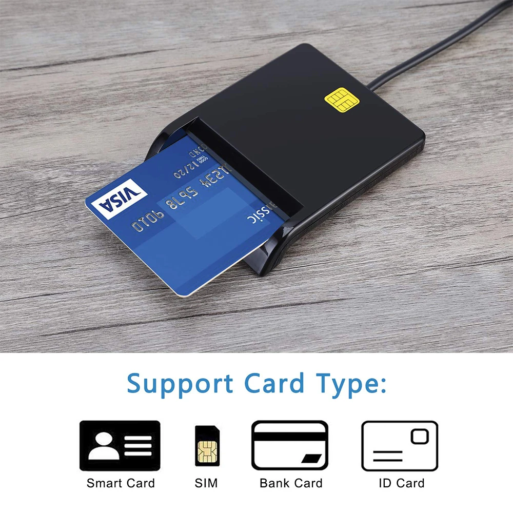 Card Reader Portable Usb 2 0 Smart Card Reader Dnie Atm Cac Ic Id Bank Card Sim Card Cloner Connector For Windows Linux Sim Card Readers Backup Aliexpress
