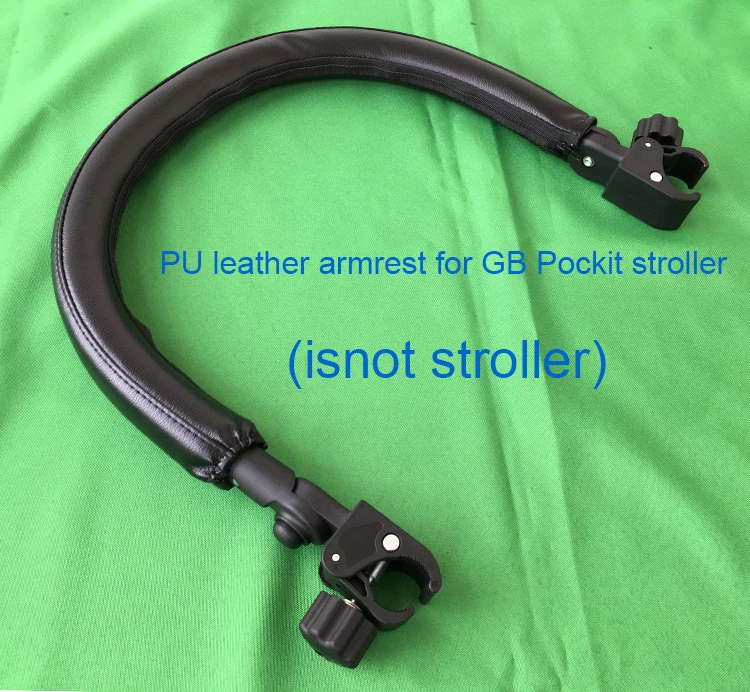 armrest Аксессуары для детской коляски, кожаный подлокотник для GB Pockit, передний поручень для Goodbaby Pockit+/Pockit /Pockit /Pockit 2 - Цвет: armrest