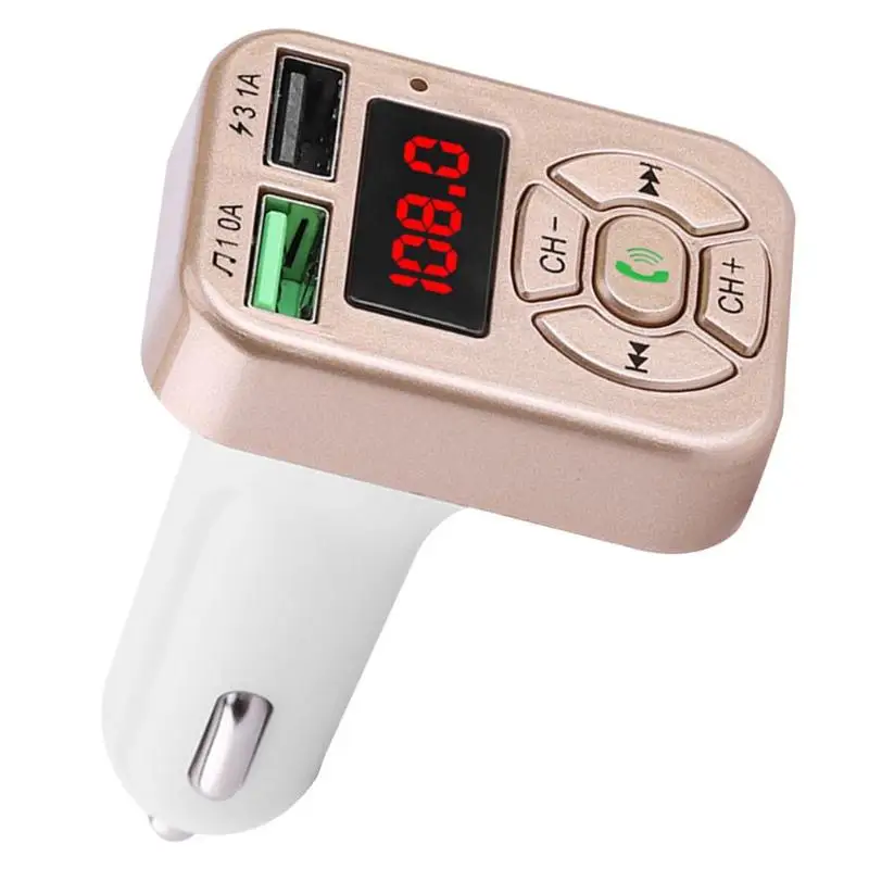 Беспроводной FM USB зарядное устройство передатчик Hands-free Bluetooth MP3-плеер Поддержка автоматического отключения питания Функция памяти для телефона