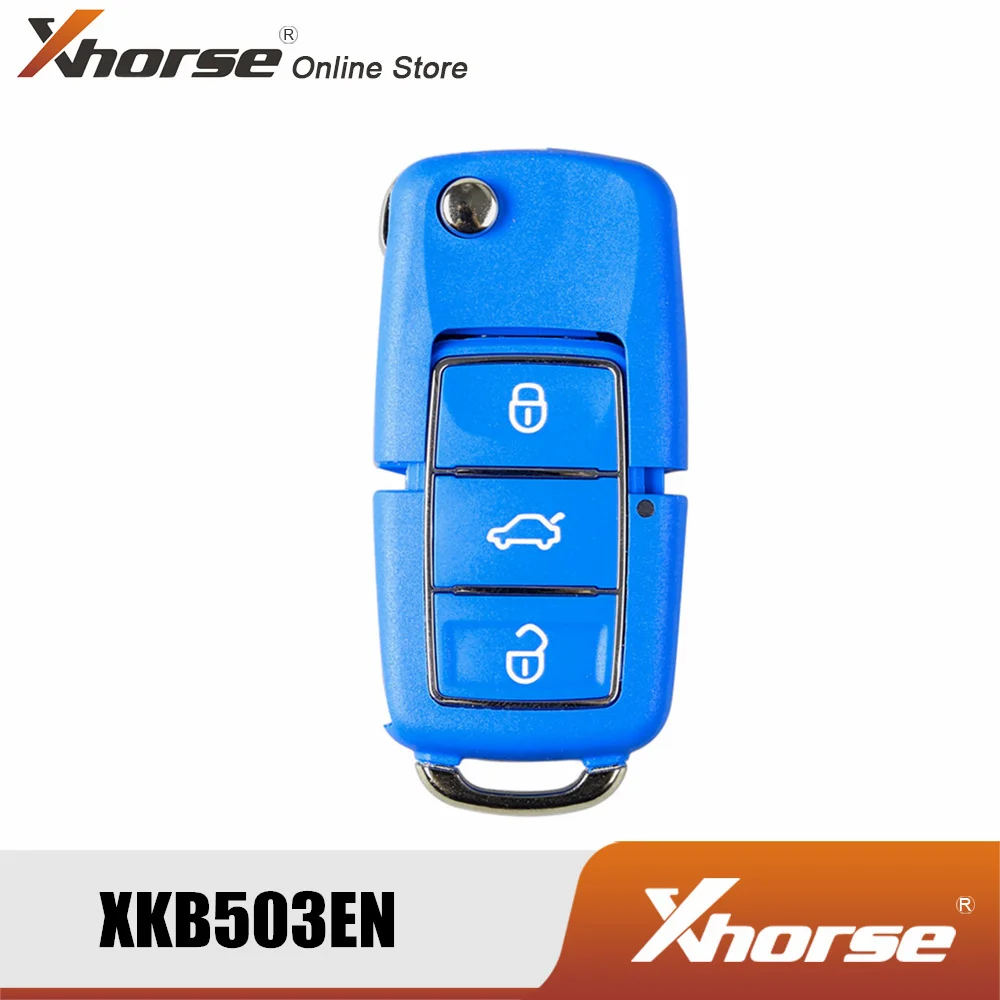 XHORSE XKB503EN для VW B5 стиль синяя версия специальный дистанционный ключ 3 кнопки синий
