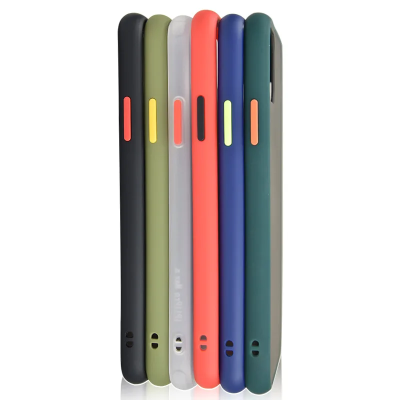 Contrast Color Mobile Phone Case Luxury Matte Hard Frame PC Case For IPhone 11 Pro X XR XS Max 7 8 Plus Fashion Matte Phone Case