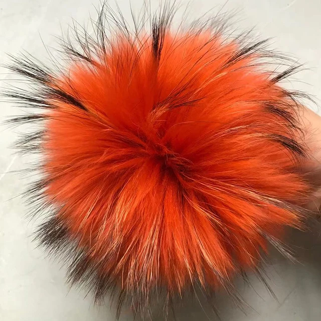 men's skullies & beanies DIY 5A Real Fur Pom Pom Raccoon Fur Pompon Fox Fur Pompoms Nature Fur Pompom For Scarf Gloves Hats Cap Blanket Pompon Handmade baggy beanie Skullies & Beanies