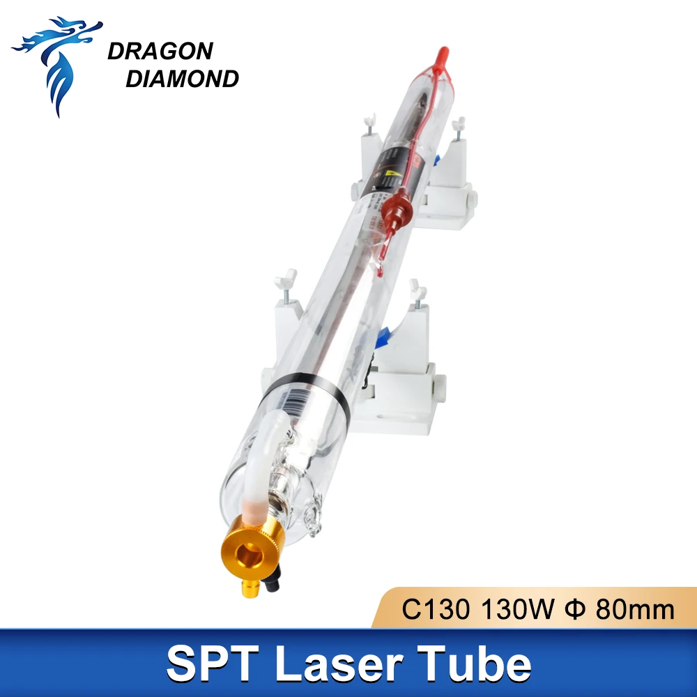 

SPT C130 130W 140W Metal head Glass Tube Diameter 80mm Length 1650mm For Co2 Laser Engraver Cutting Machine Wooden package