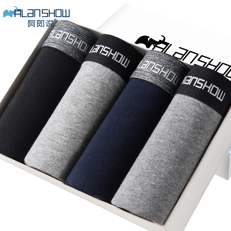 

2020 NEW Mens Underwear Soft Spandex Boxers Cotton Boxer Men Solid Boxer Shorts Plus Size Boxers Breath Mens Underwear