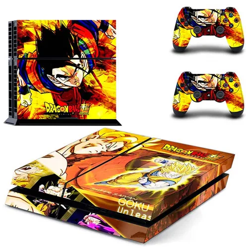 Dragon Ball Z Super Full Cover Faceplates PS4 Skin Sticker Decal For PlayStation 4 Console& Controllers PS4 Skin Sticker Vinyl - Цвет: QPTM0016