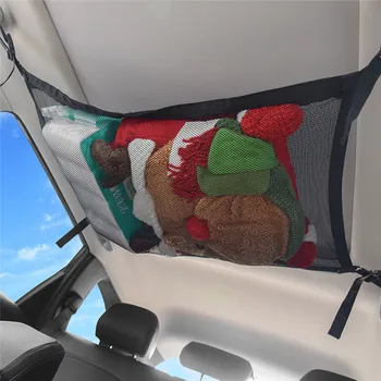 

Car Ceiling Storage Net Pocket-Universal Car Roof Interior Cargo Net Bag with Zipper Car Trunk Storage