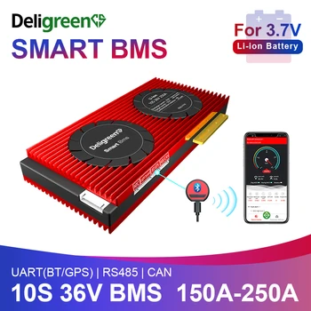 

10s smart BMS 150A 200A 250A UART 485 Bluetooth Smart BMS for 36V Li-ion Battery Pack Energy Storage With Balance