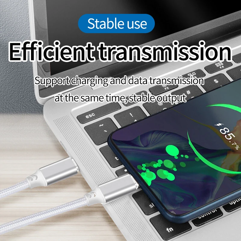 USB C кабель для передачи данных PD 100 Вт 5A быстрое зарядное устройство двойной тип