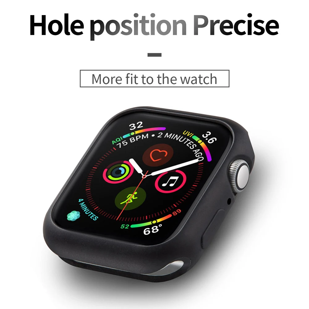 Модные цвета тонкий мягкий 40 мм 44 мм чехол для Apple Watch Case 5 4 TPU бампер для iWatch Shell аксессуары