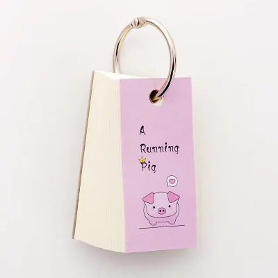 100 листов/блокнотов, портативная пустая английская книга слов, креативная Мини карманная Милая свинья, Студенческая блокнот для заметок, поставка для офиса - Цвет: 7