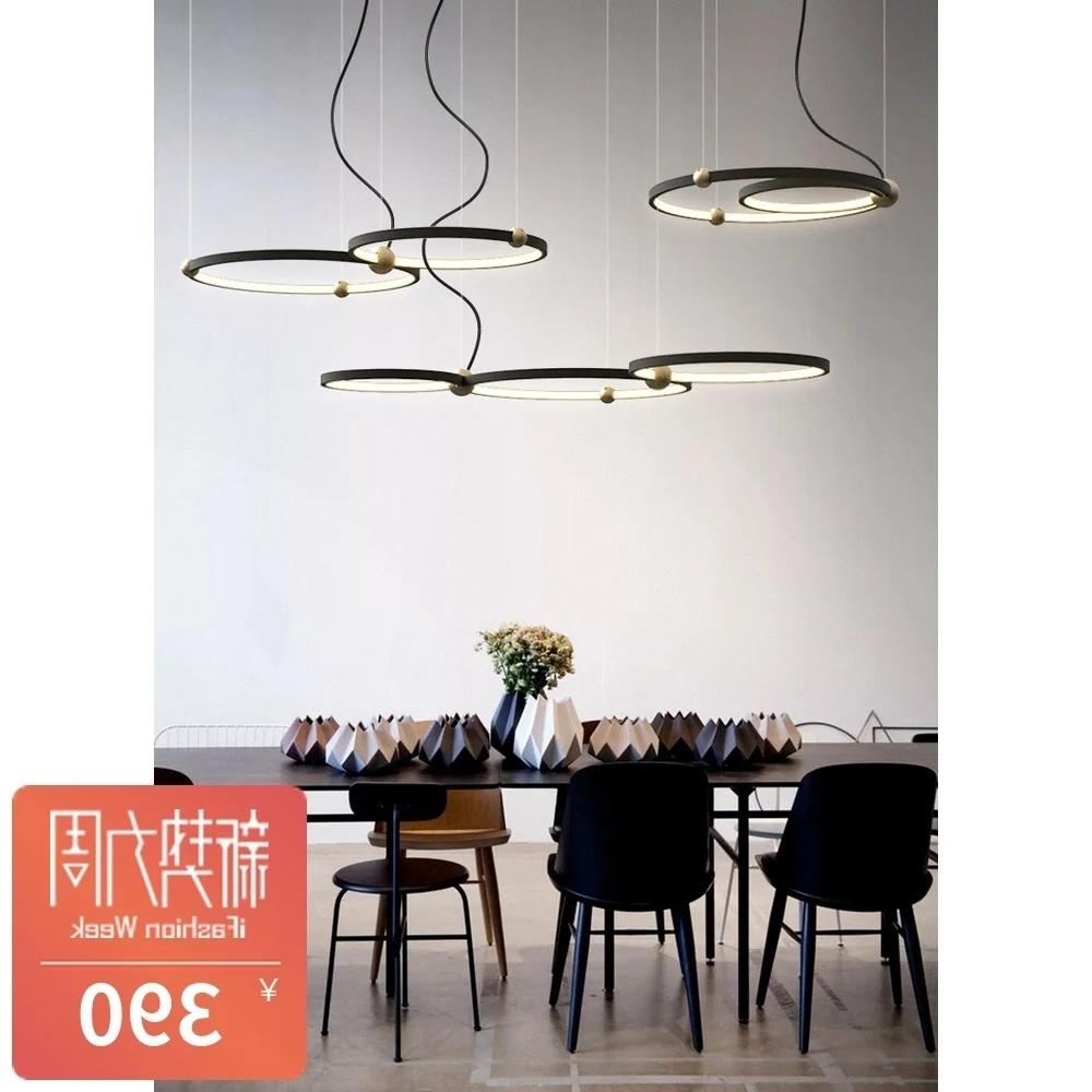 

Postmodern Nordic Led Circle Pendant Light Dining-room Bar Corridor Study Single-head Bed Kitchen Hanging Lamp deco chambre