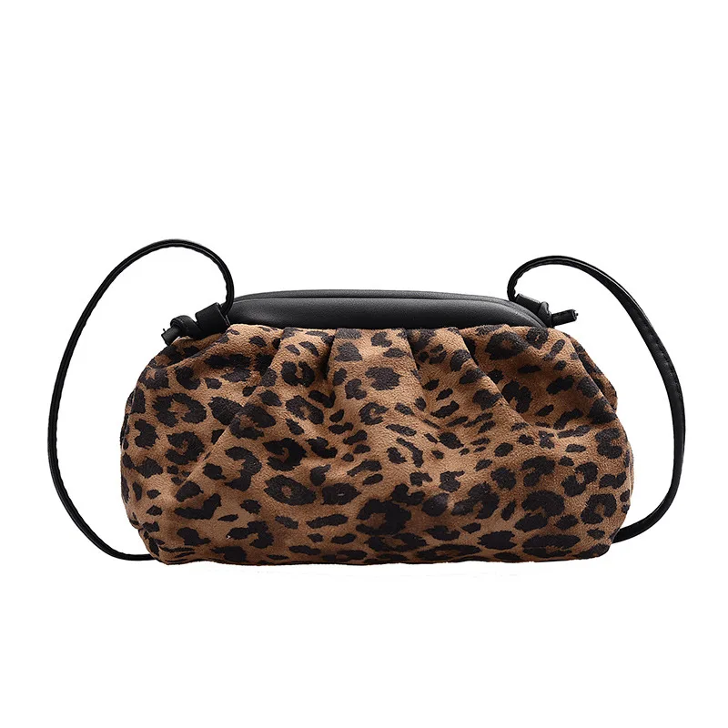 Leopard Small Ретро леопардовая женская сумка простые пельменты сумка-мессенджер дизайнерская облачная женская сумка через плечо модные сумки на плечо клатч - Цвет: Leopard Small
