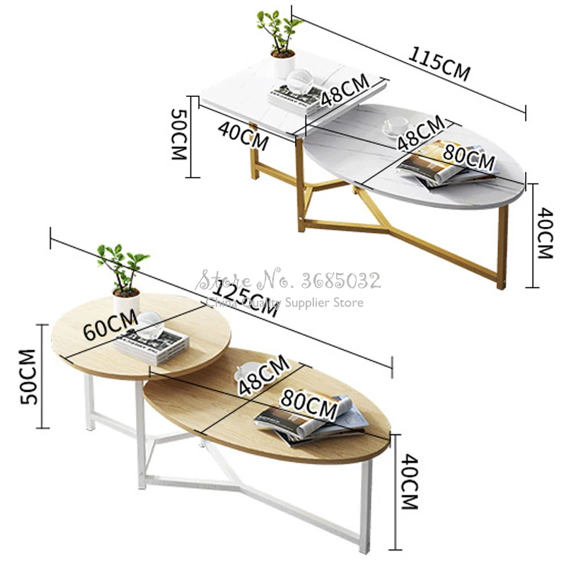 Скандинавский креативный двойной журнальный столик годен маленький стол с мраморной столешницей для гостиной эллиптический модный экономичный многоцветный