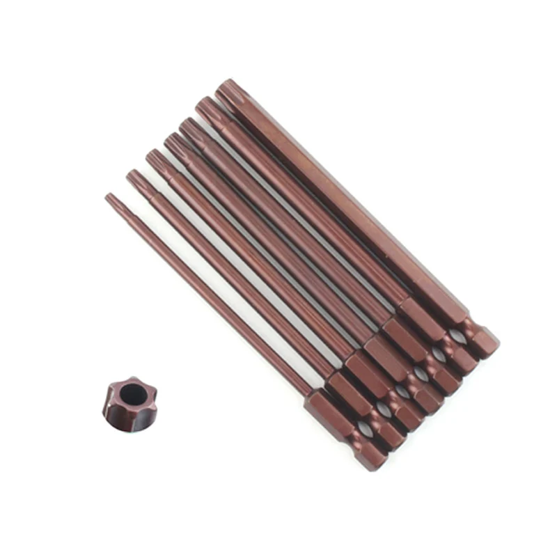 7 шт. Torx фигурная отвертка бит 1/4 дюйма с шестигранной головкой S2 электрическая отвертка с магнитным наконечником биты Инструменты для ремонта автомобилей T10 T15 T20 T25 T27 T30 T40
