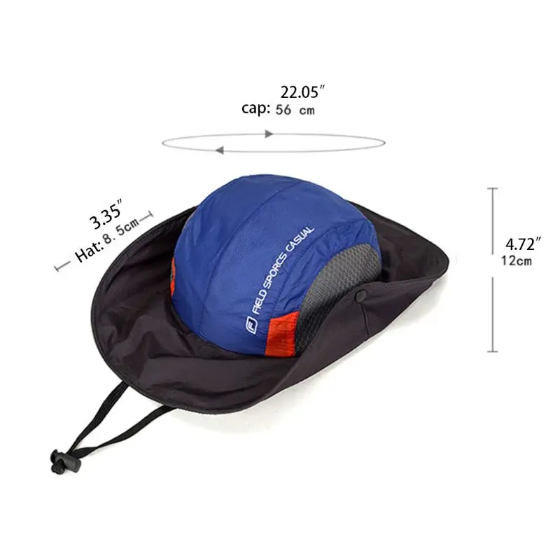 

Summer Bucket Hat Hunting Fishing Outdoor Cap Wide Brim Unisex Dome Sunhat Quick-drying Fisherman Hats