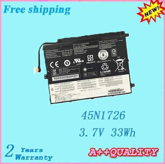 3,7 V 33Wh для lenovo 45N1726 45N1727 45N1728 45N1729 Аккумулятор для ноутбука
