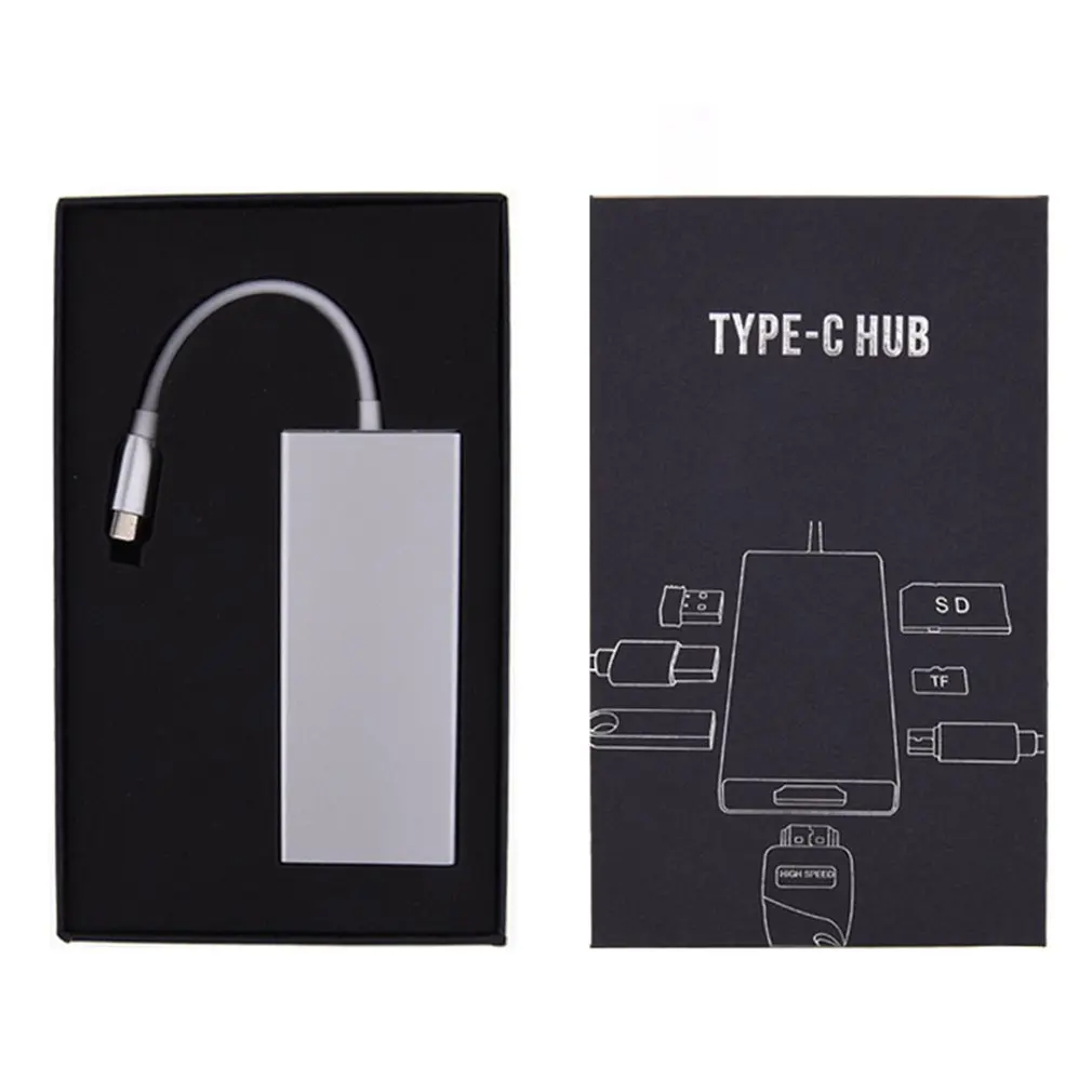 Док-станция type-C к HDMI type-C HDMI/Usb3.0 концентратор Tf карта конвертер компьютерные внешние аксессуары