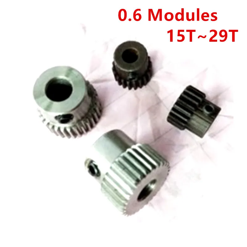 Carbon Steel 0.6 Module 20T-29T Tooth Precision 3D Printer Motor Accessories Small Modulus