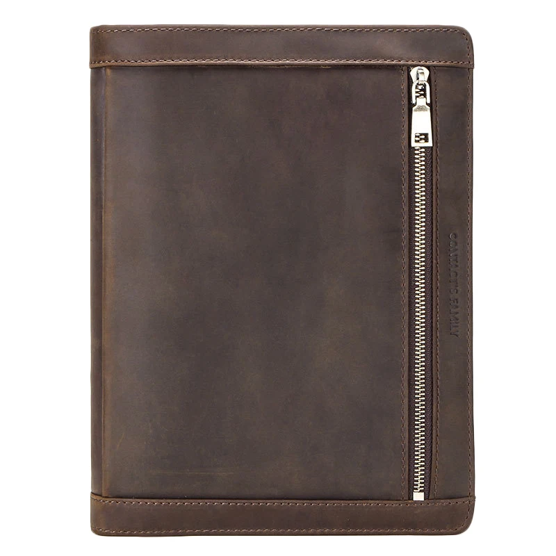 

Vintage Leather Padfolio Case Pouch for IPad Pro 10.5 Air Tablet Protector for IPad 9.7 Air 2 Zippered Journal Holder