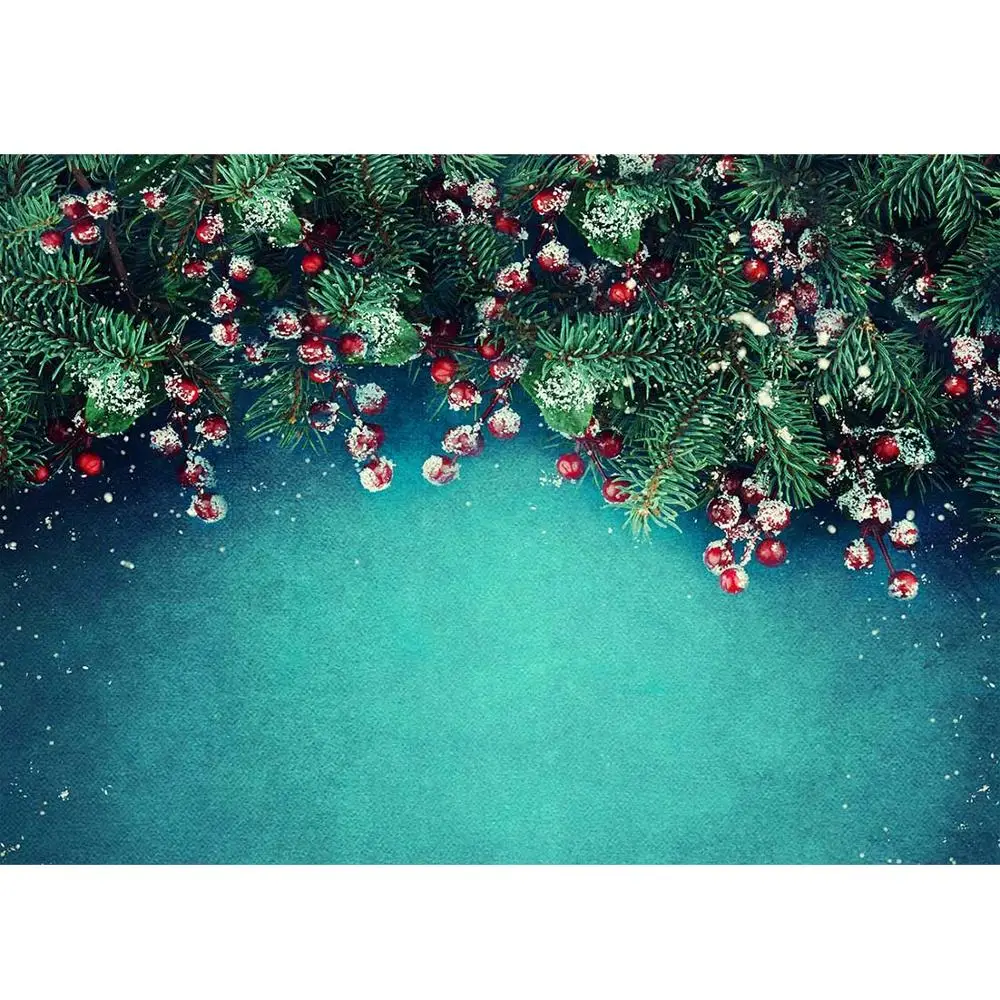 

Holly Christmas Snow Photography Backdrops Vinyl Cloth Photo Studio Background for Children Baby Family Photophone Photobooth