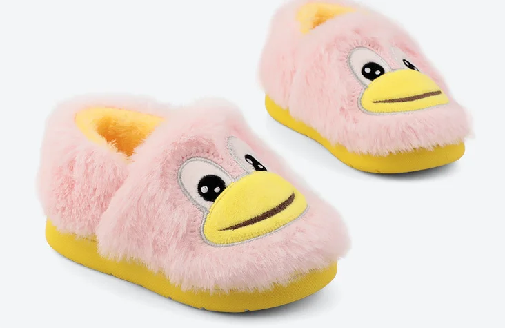 Cute children's cotton slippers winter new home slippers warm and comfortable girls cotton shoes plush cotton slippers